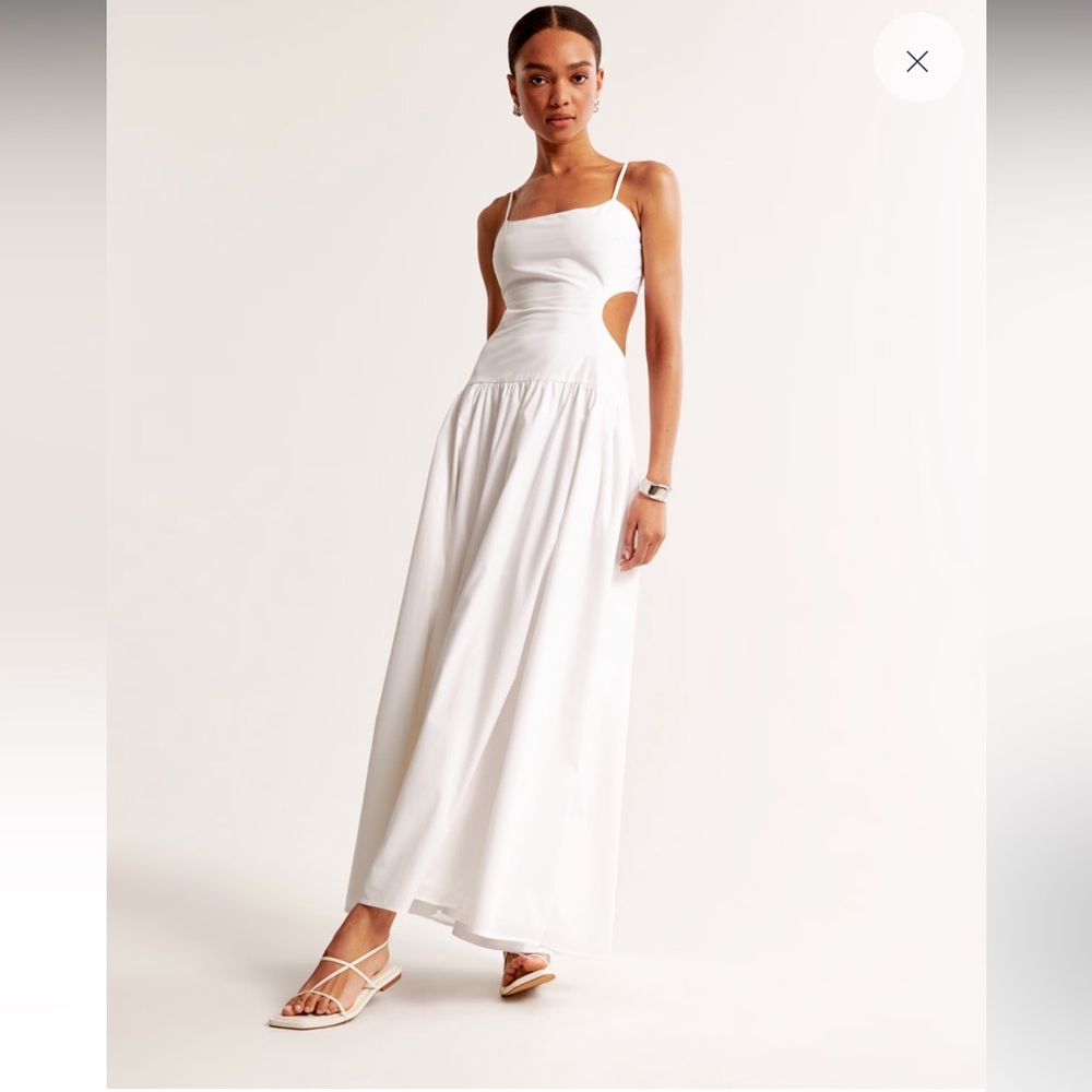 Abercrombie & Fitch White Maxi Dress